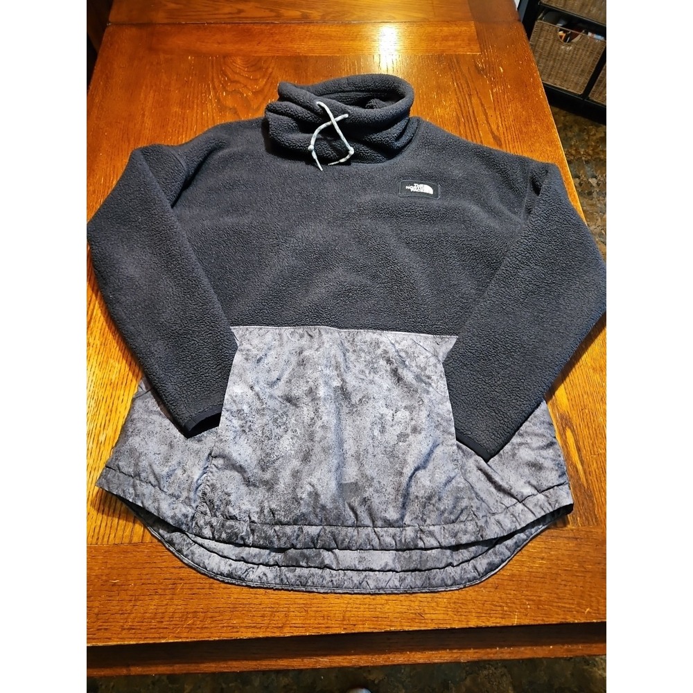 The North Face Women's Riit Sherpa Fleece Cowl Neck Pullover Black Sz Large(A782